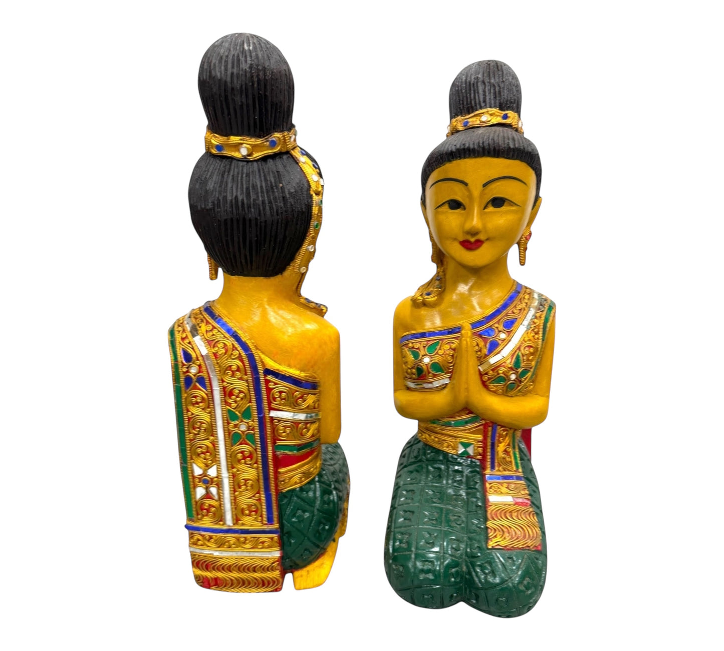 Sawadee - Nang Wai - Thailändische Begrüßungs Statue - kniend (Handarbeit)