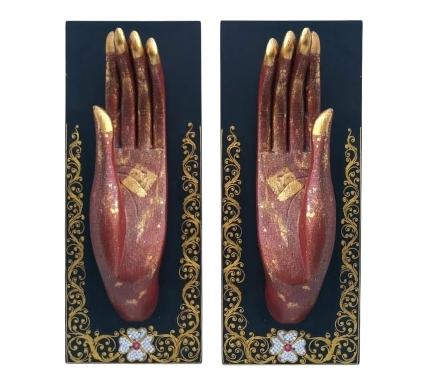 Wandskulptur  Buddha's Hände Set (L&R) Größe 18 inch