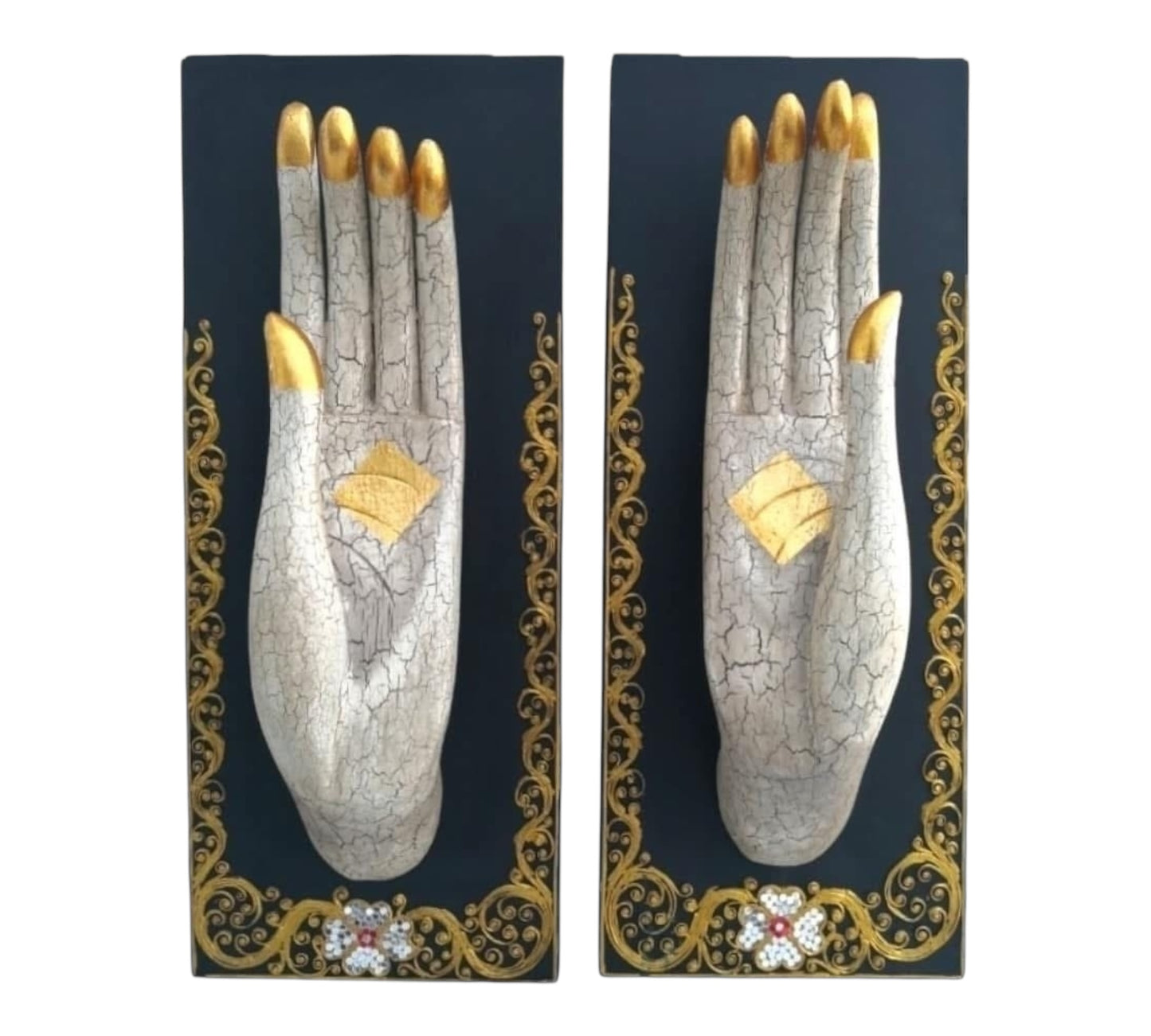 Wandskulptur  Buddha's Hände Set (L&R) Größe 18 inch