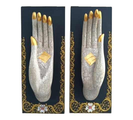 Wandskulptur  Buddha's Hände Set (L&R) Größe 18 inch