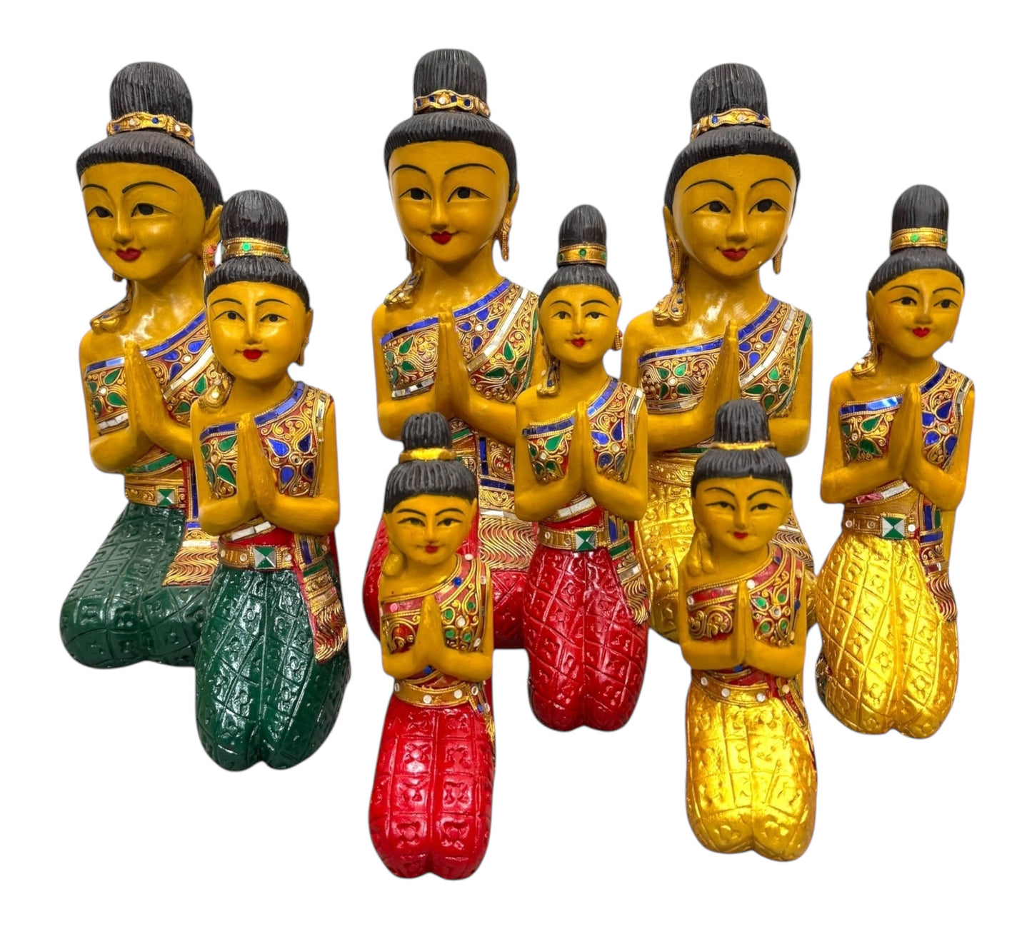 Sawadee - Nang Wai - Thailändische Begrüßungs Statue - kniend (Handarbeit)