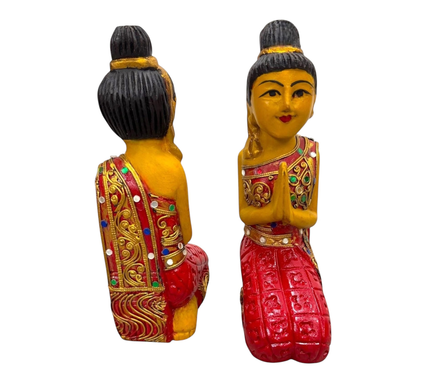 Sawadee - Nang Wai - Thailändische Begrüßungs Statue - kniend (Handarbeit)