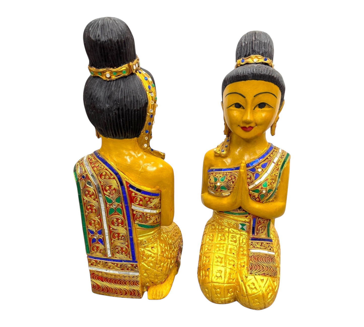 Sawadee - Nang Wai - Thailändische Begrüßungs Statue - kniend (Handarbeit)