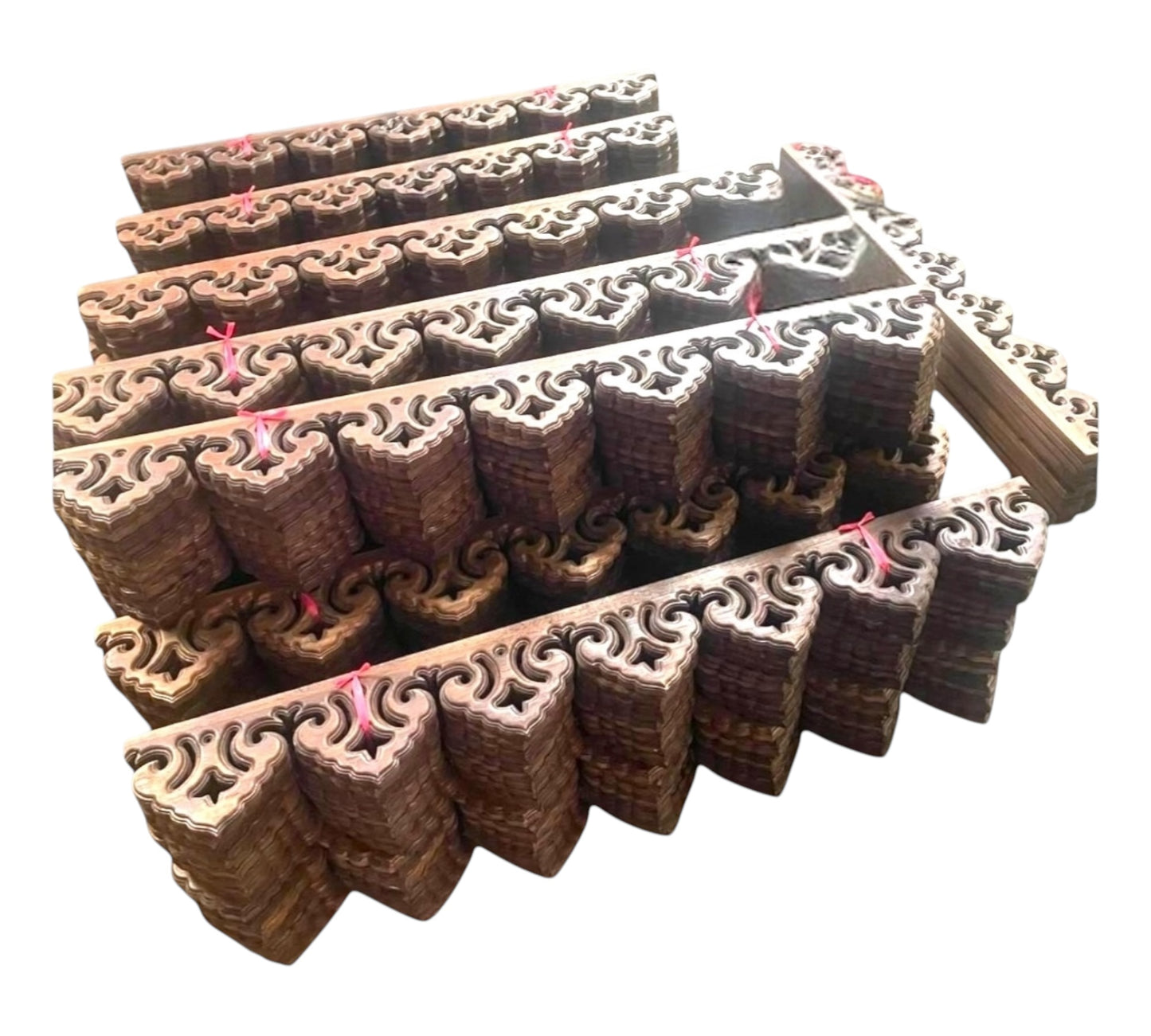 Dekor - Holzornament - geschnitzt in braun 100cm x 13cm hoch