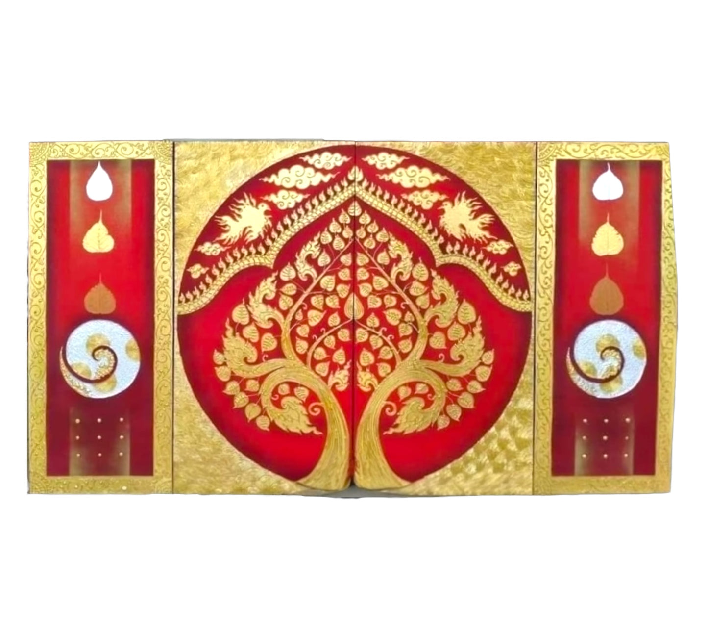 Thailändisches Strukturbild - Wandbild 4-teilig 180cm x 100cm