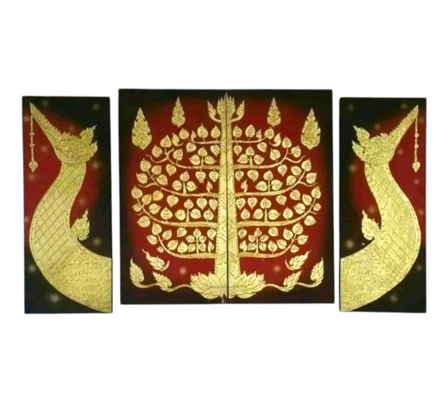 Thailändisches Strukturbild - Wandbild 4-teilig 180cm x 100cm