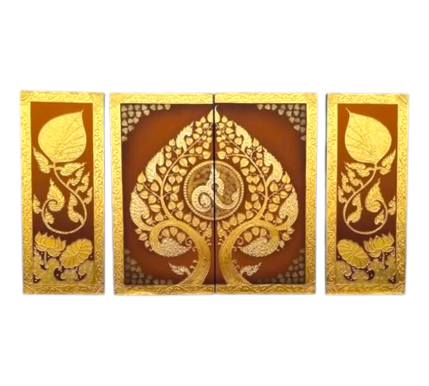 Thailändisches Strukturbild - Wandbild 4-teilig 180cm x 100cm