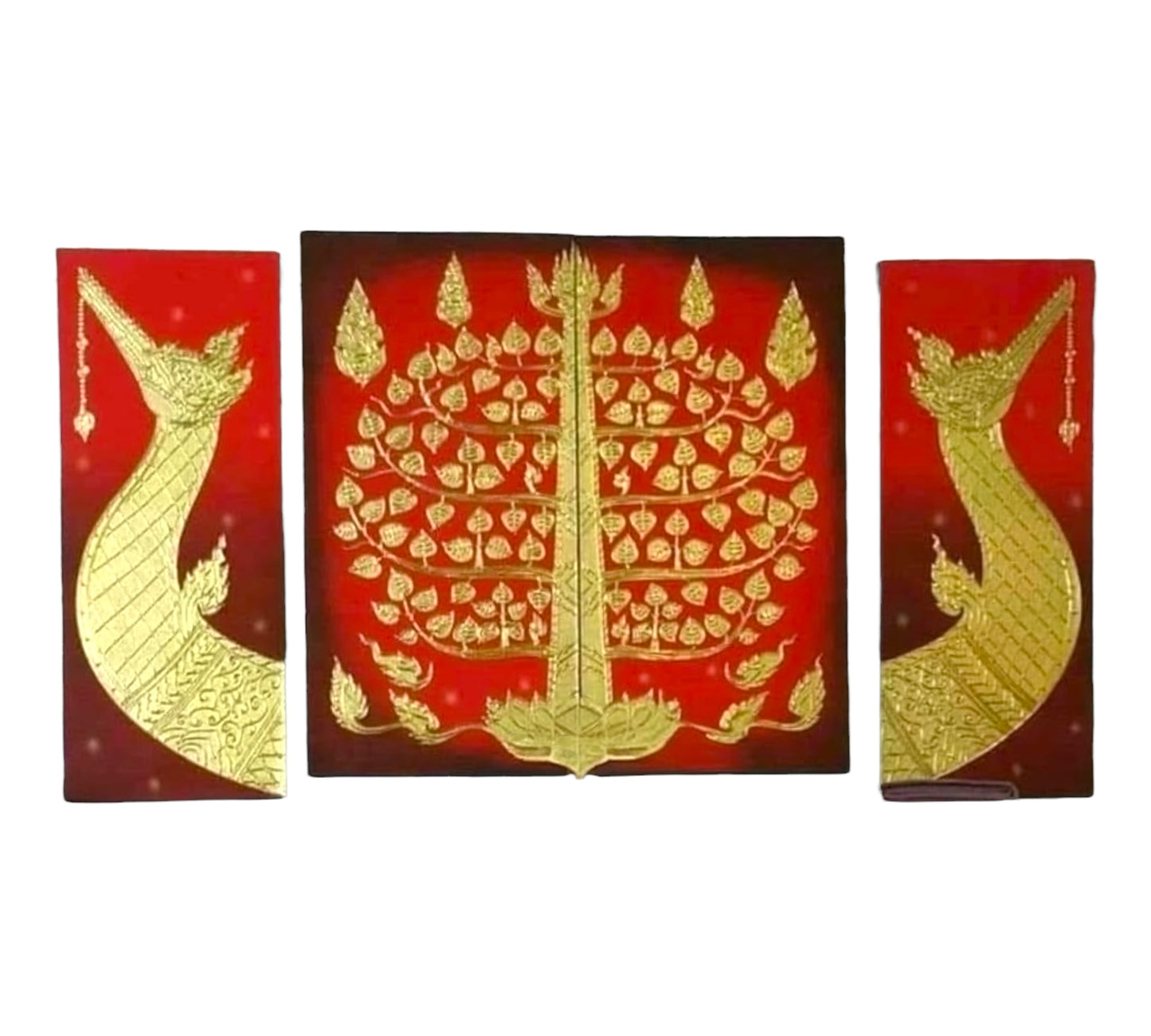 Thailändisches Strukturbild - Wandbild 4-teilig 180cm x 100cm