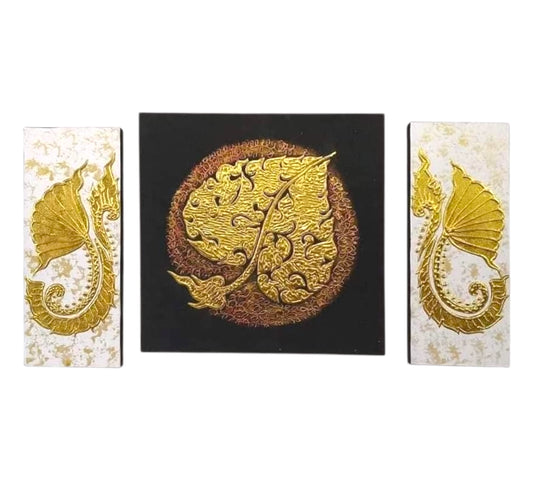 Thailändisches Strukturbild - Wandbild 50x90cm