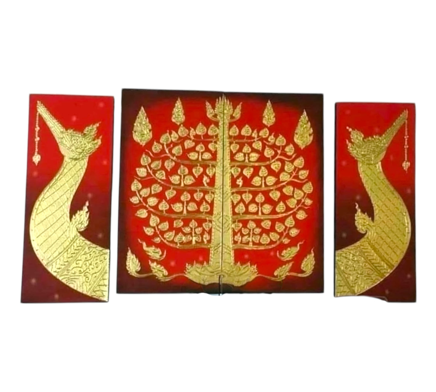 Thailändisches Strukturbild - Wandbild  3-teilig  100cm x 180cm