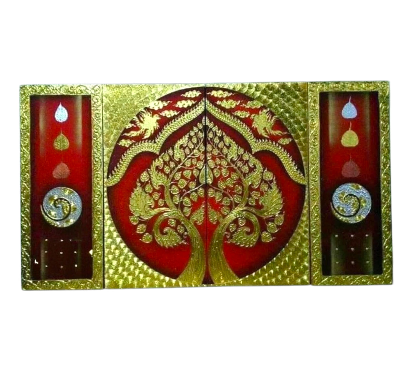 Thailändisches Strukturbild - Wandbild  3-teilig  100cm x 180cm