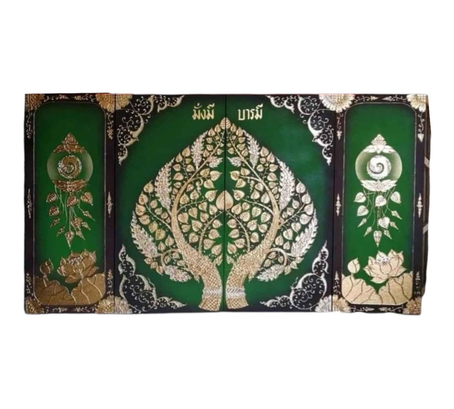 Thailändisches Strukturbild - Wandbild  3-teilig  100cm x 180cm