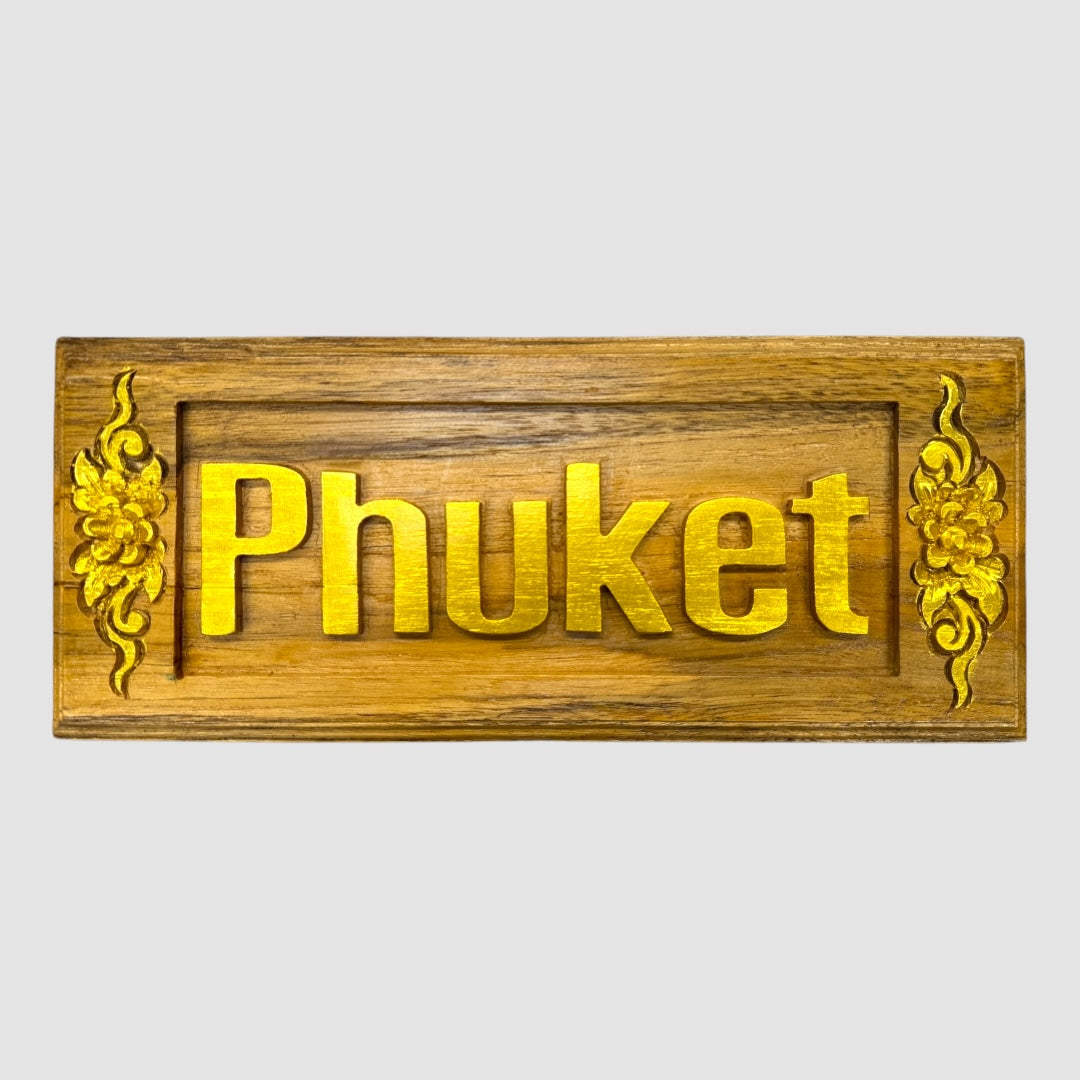 Schild (Akazien-Holz)Phuket