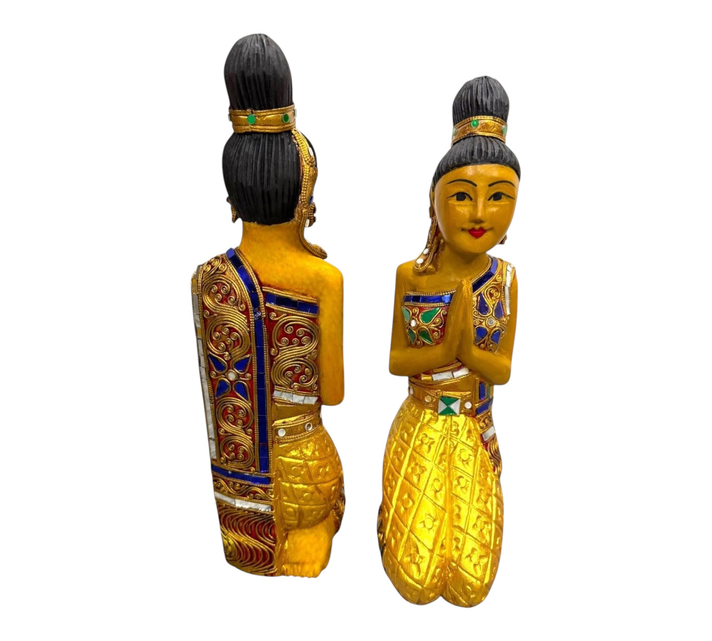 Sawadee - Nang Wai - Thailändische Begrüßungs Statue - kniend (Handarbeit)