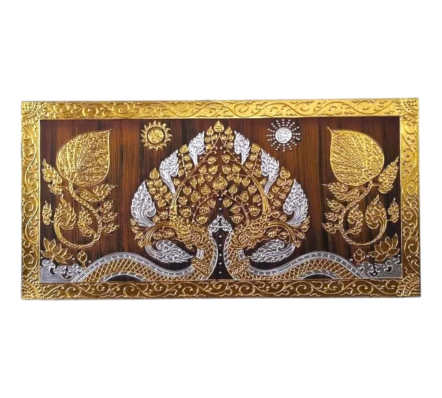 Thailändisches Strukturbild - Wandbild 55x110cm