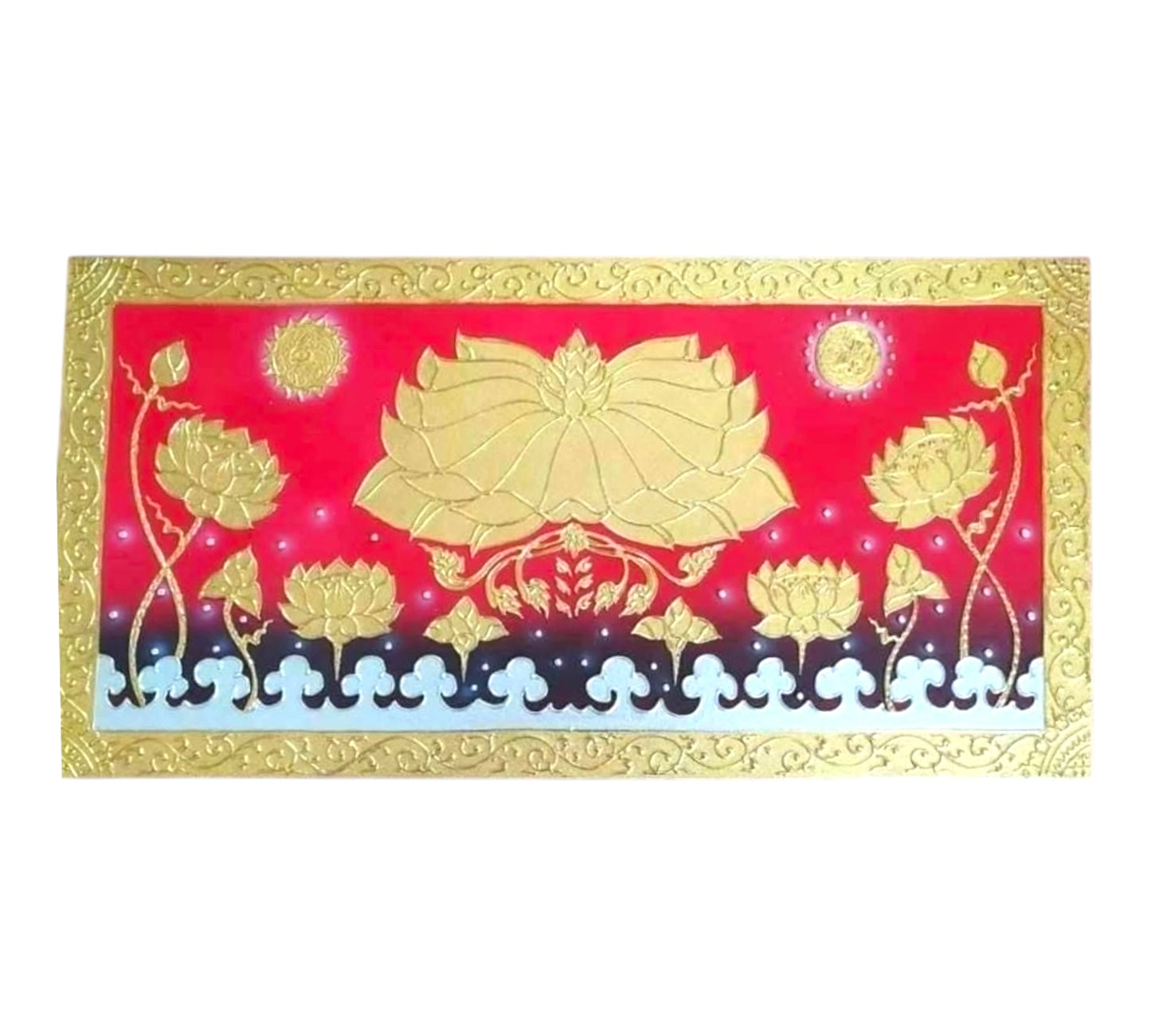 Thailändisches Strukturbild - Wandbild 55x110cm