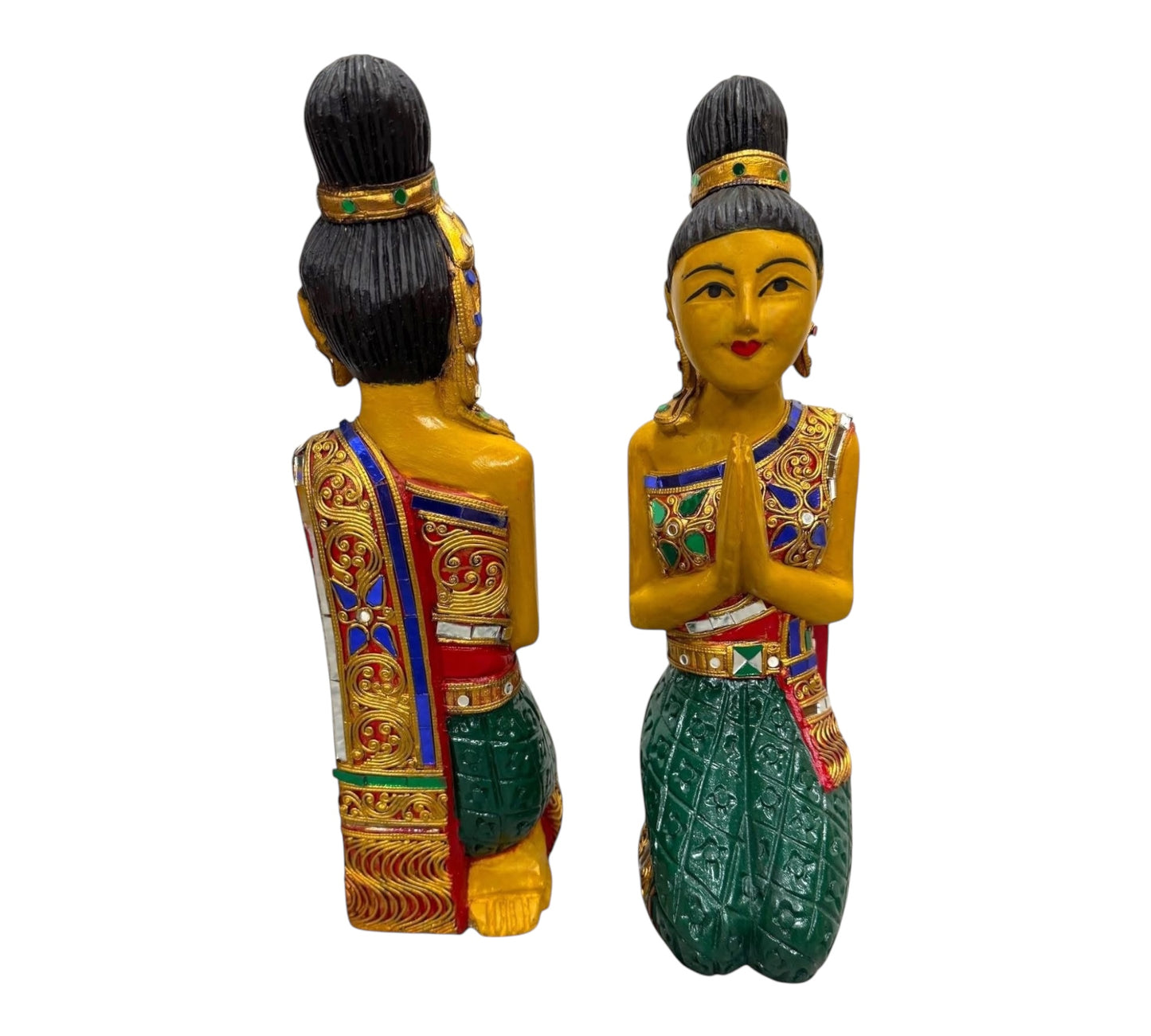 Sawadee - Nang Wai - Thailändische Begrüßungs Statue - kniend (Handarbeit)