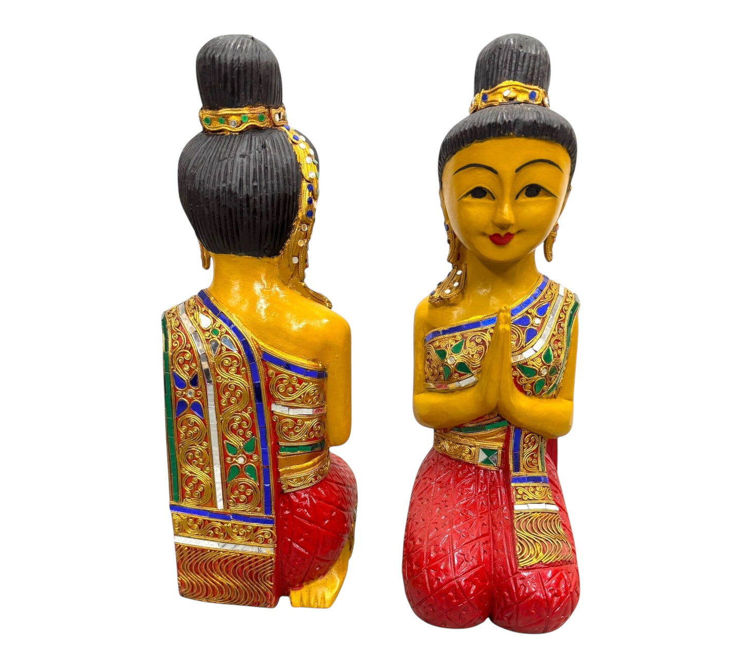 Sawadee - Nang Wai - Thailändische Begrüßungs Statue - kniend (Handarbeit)