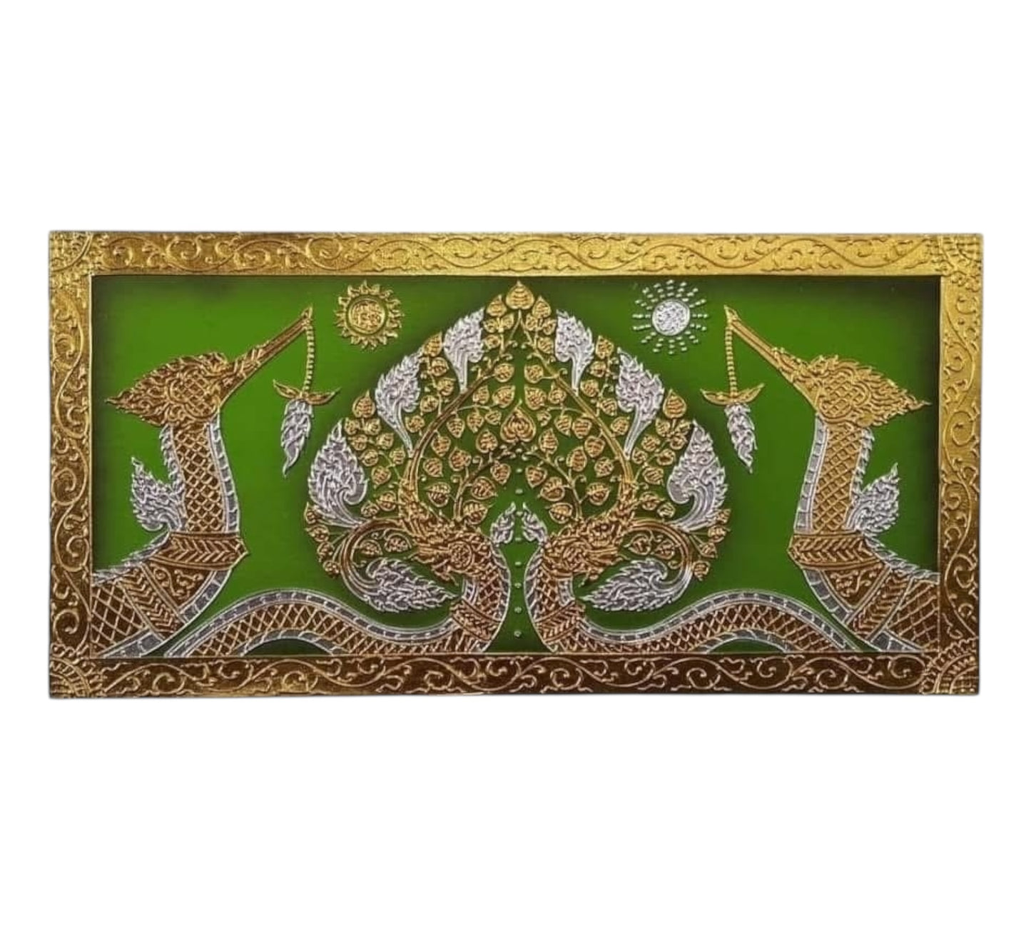 Thailändisches Strukturbild - Wandbild 55x110cm