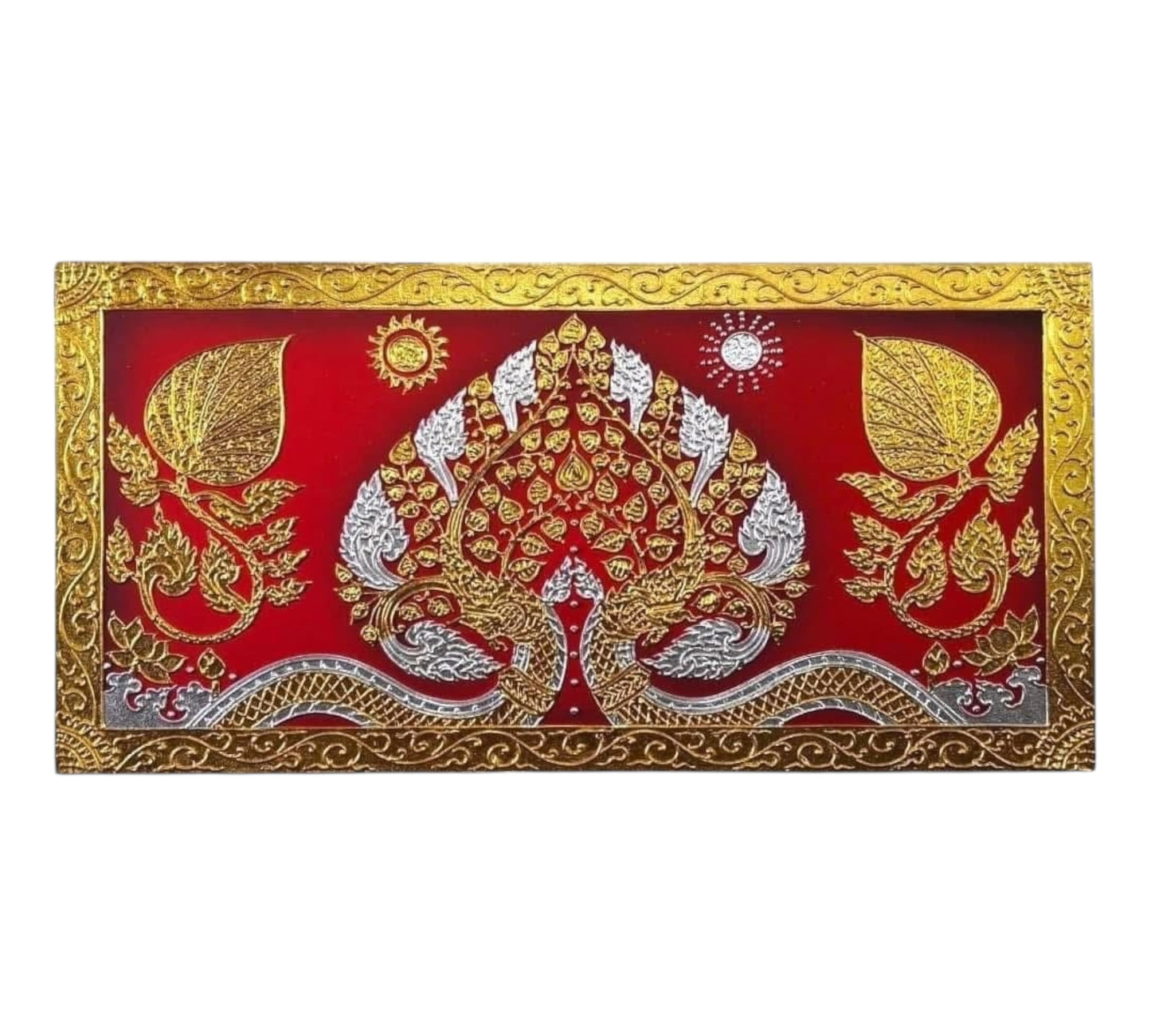 Thailändisches Strukturbild - Wandbild 55x110cm