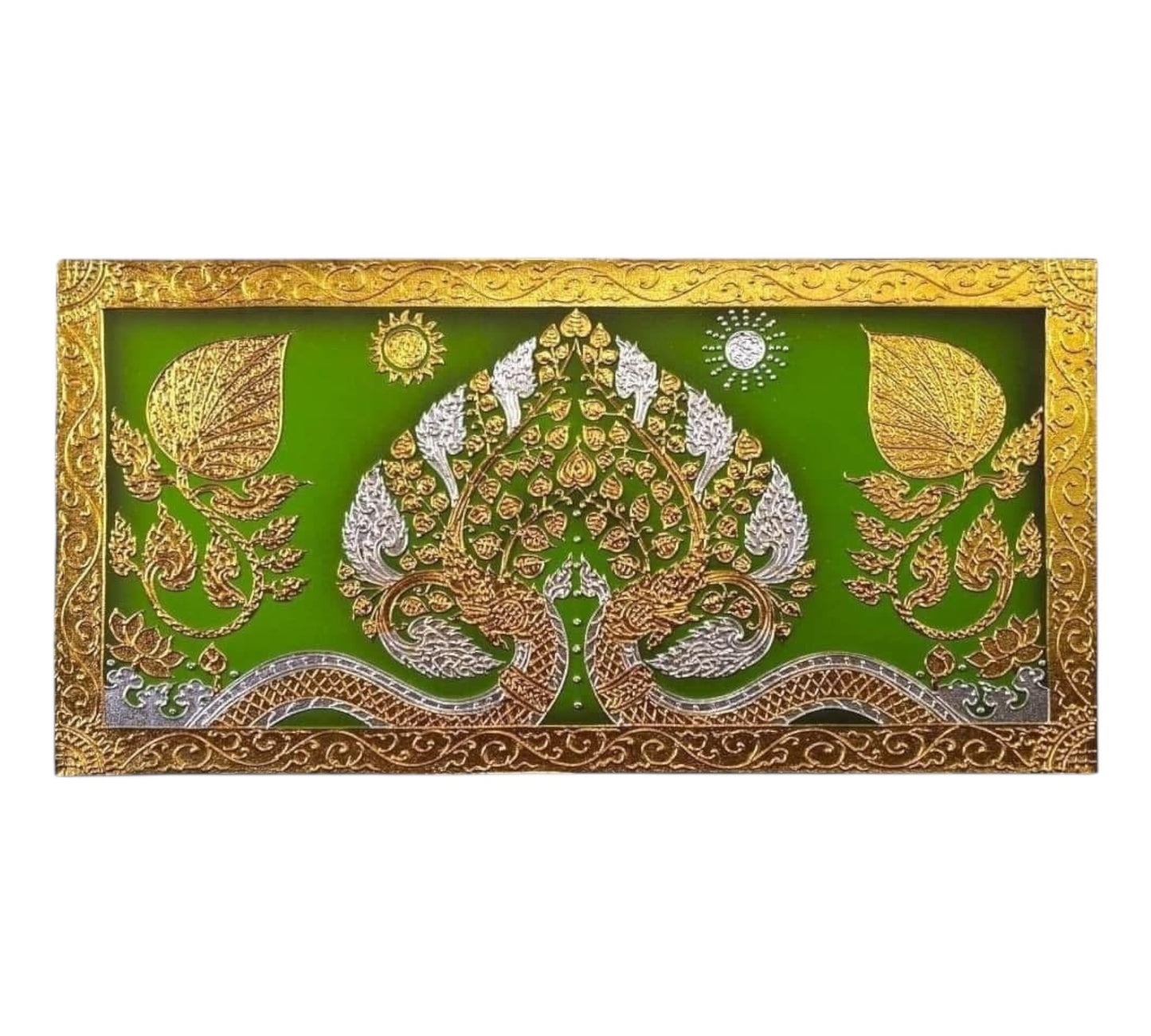 Thailändisches Strukturbild - Wandbild 55x110cm