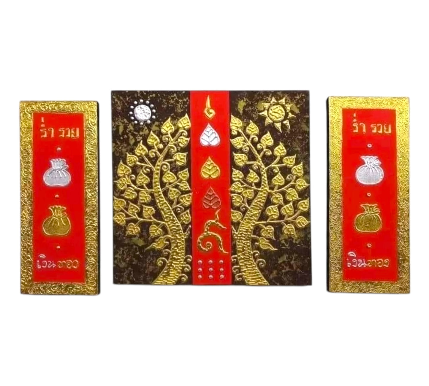 Thailändisches Strukturbild - Wandbild 50x90cm