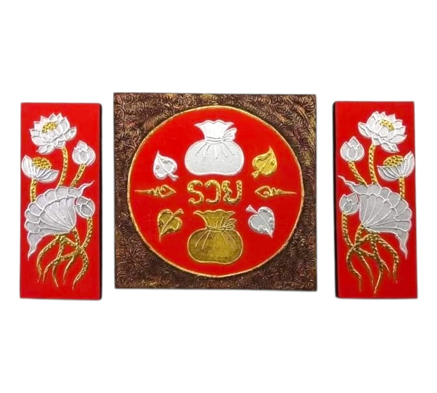 Thailändisches Strukturbild - Wandbild 50x90cm