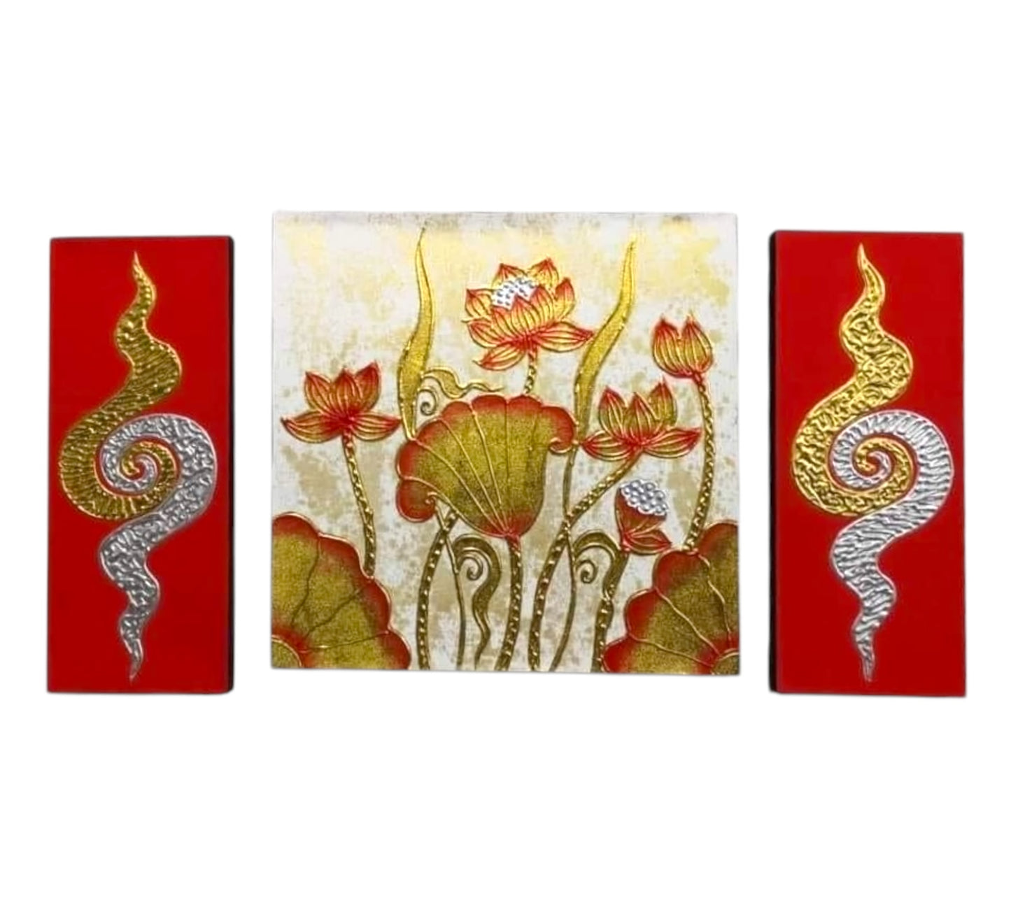 Thailändisches Strukturbild - Wandbild 50x90cm