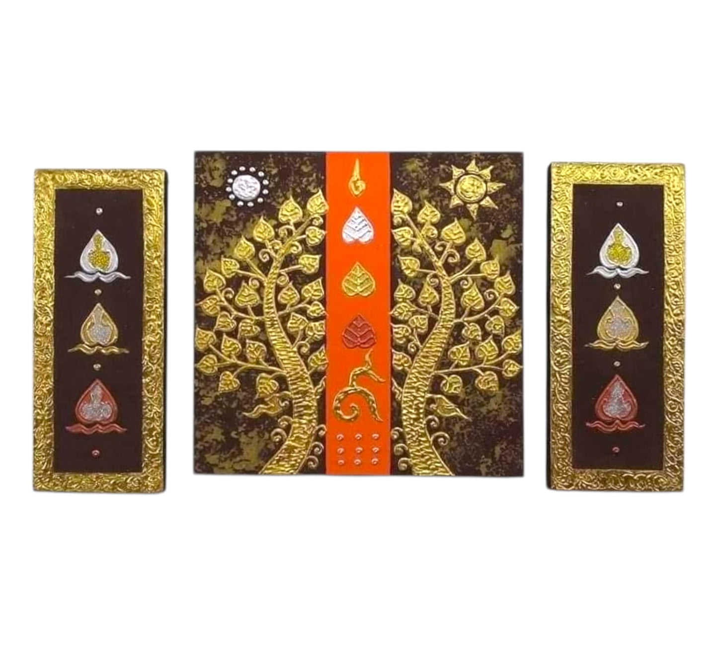 Thailändisches Strukturbild - Wandbild 50x90cm