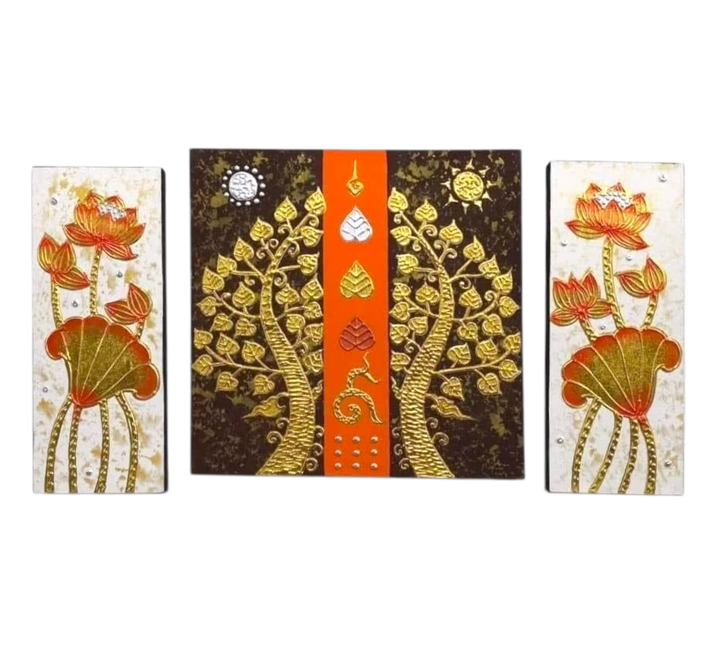 Thailändisches Strukturbild - Wandbild 50x90cm