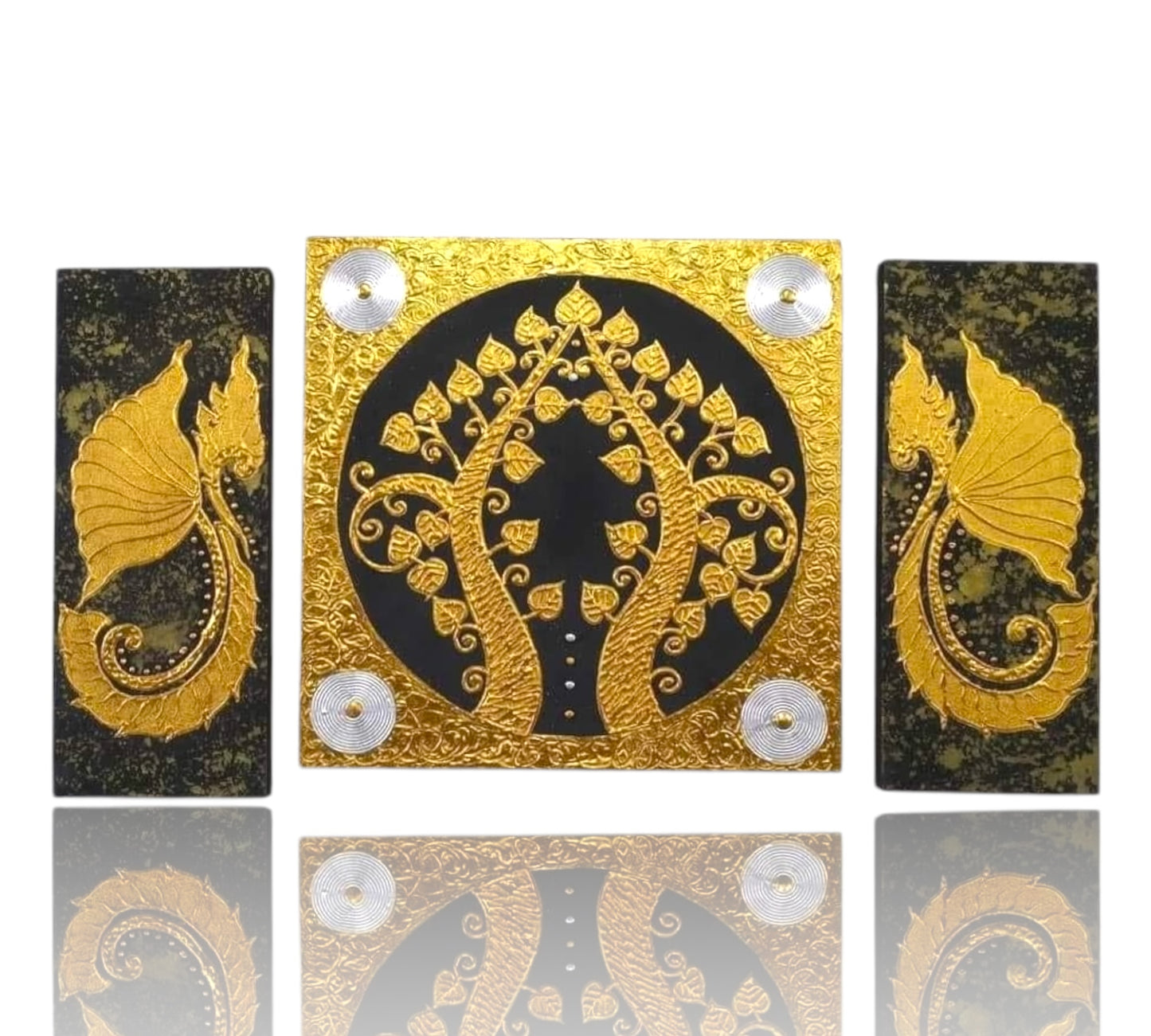 Thailändisches Strukturbild - Wandbild 50x90cm