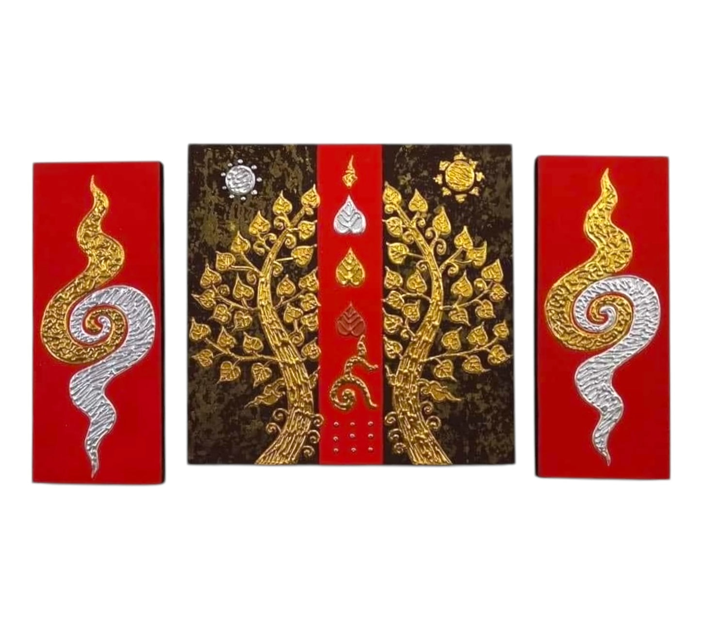 Thailändisches Strukturbild - Wandbild 50x90cm