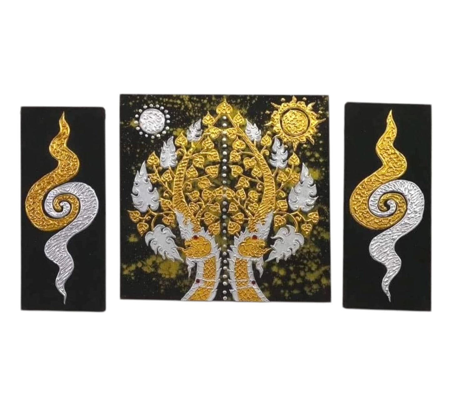 Thailändisches Strukturbild - Wandbild 50x90cm