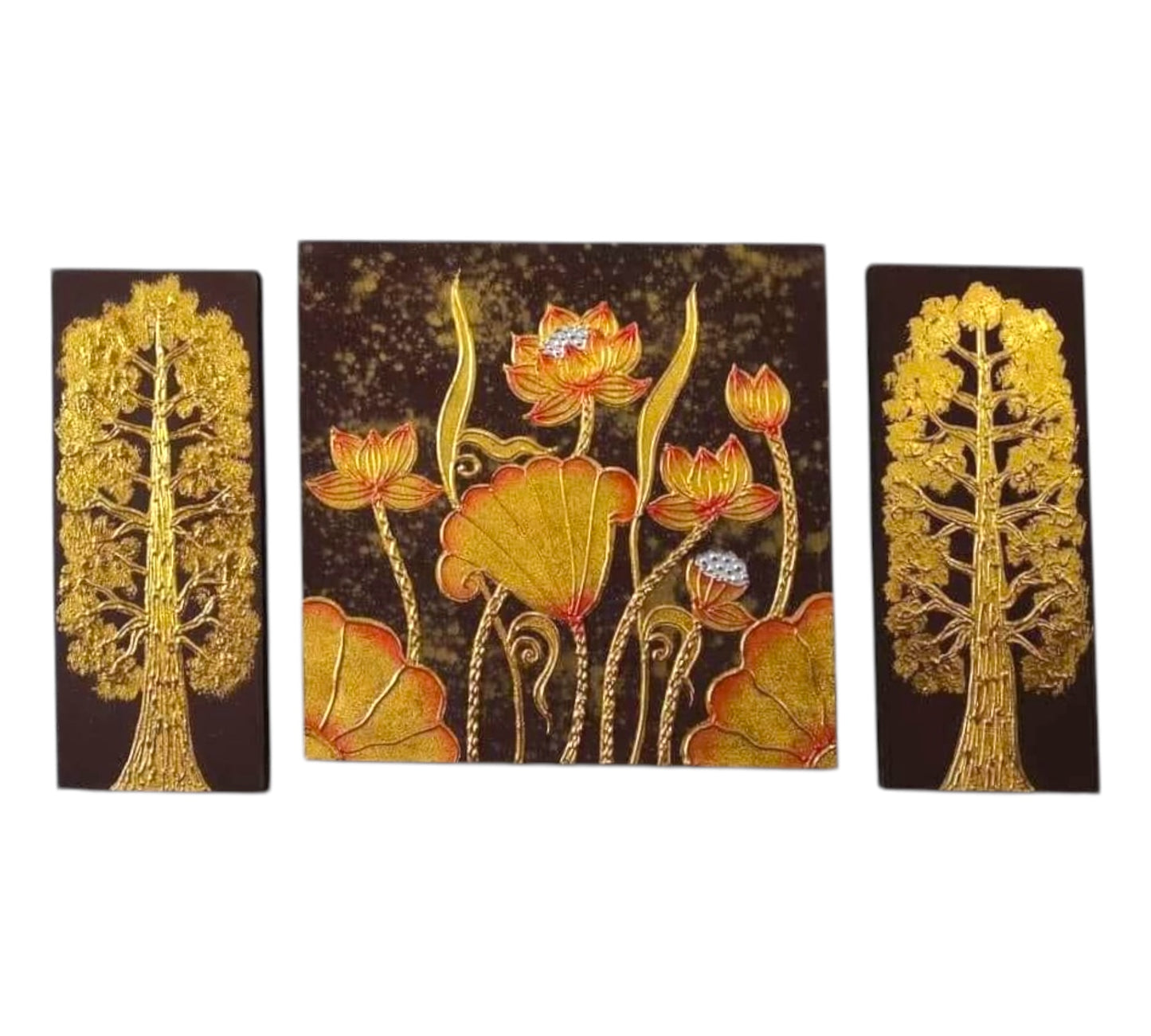 Thailändisches Strukturbild - Wandbild 50x90cm