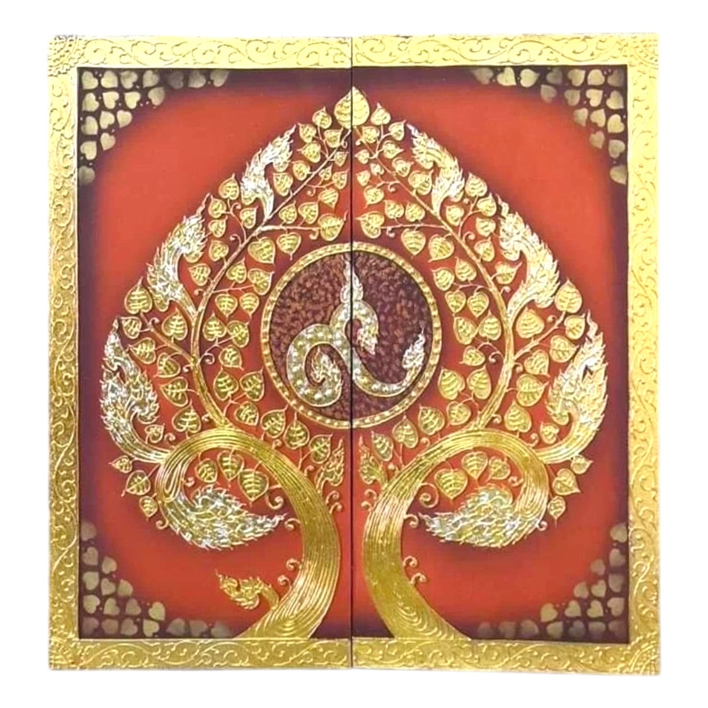 Thailändisches Strukturbild-Wandbild 100x100cm