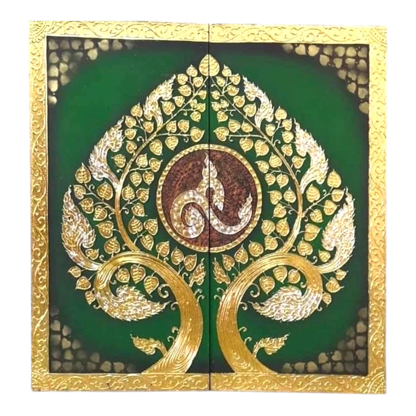 Thailändisches Strukturbild-Wandbild 100x100cm