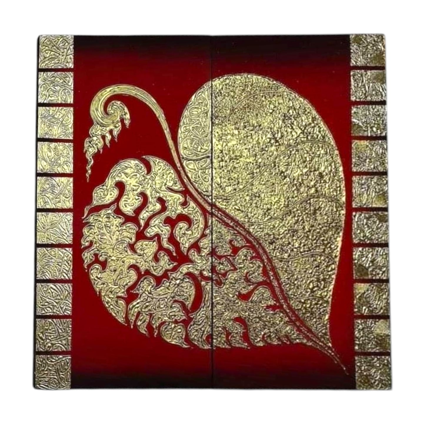 Thailändisches Strukturbild-Wandbild 100x100cm